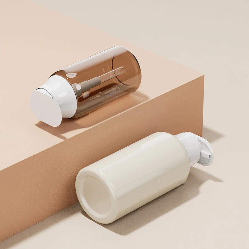 300/500ml PET Body Wash Bottle Cylindrical Shower Gel Lotion Pump Shampoo Bottle Cosmetic Packaging Screen Printing Plastic