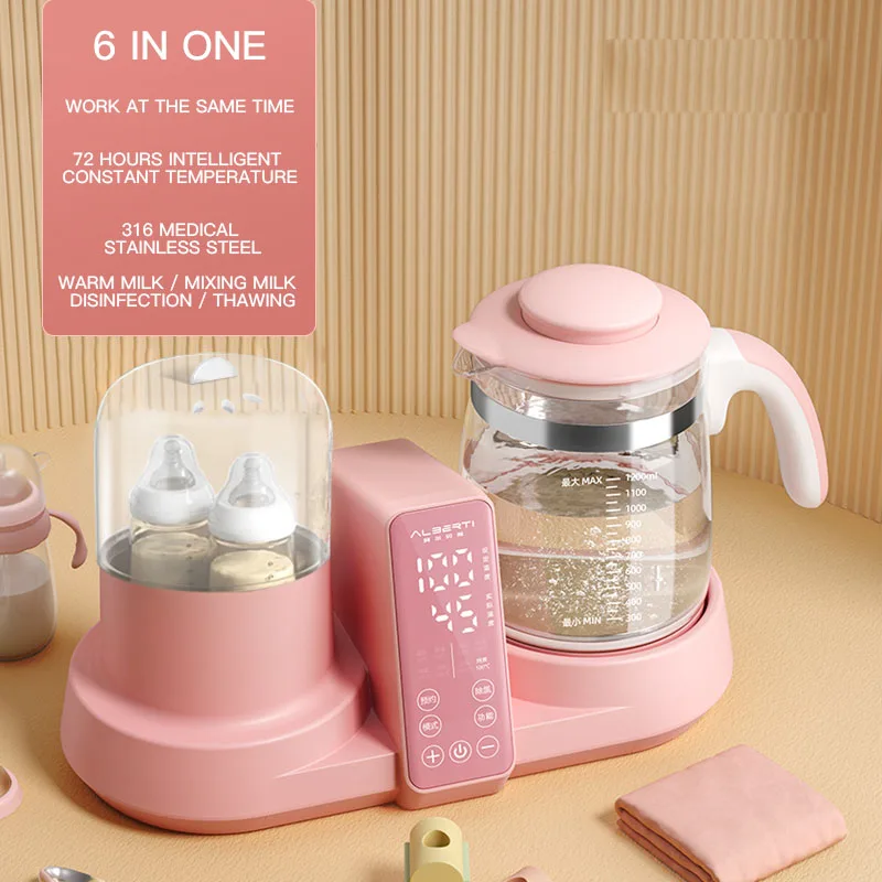 5 In1 Electric Baby Food Warmer Multi Functional Portable Baby Milk Warmer and Sterilizer Milk Bottle BPA Free Support 800W 50hz