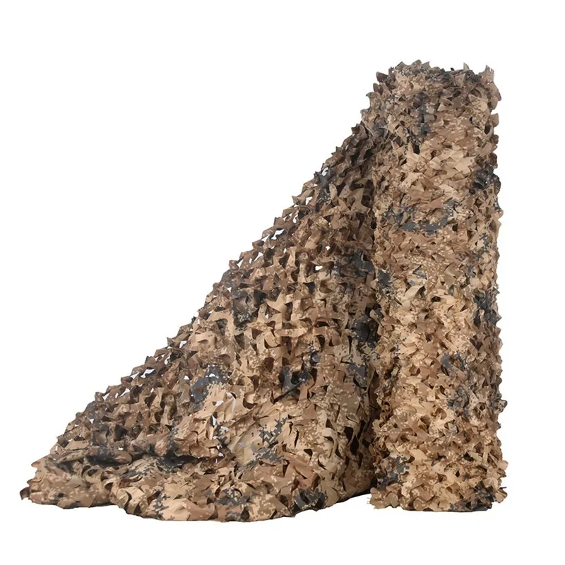 Camouflage Net for Terrasse Woodland Training Nets Tactical Grass Half Shadow Fabric Roll Sand Color White Netting 4X7