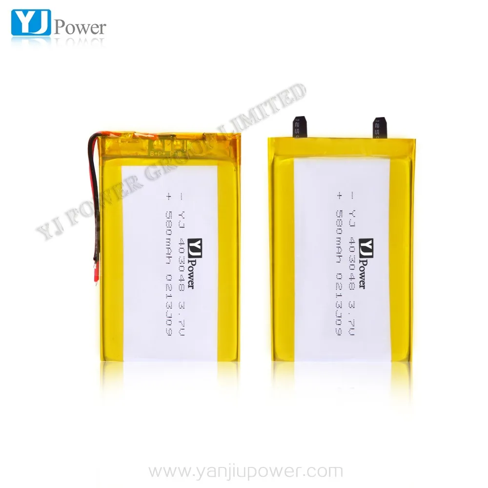 YJ354040 620mah 3.7v Lithium Polymer Battery Rechargeable Lipo Battery KC LCO Environmental Safety Long Life YJ Power Acceptable