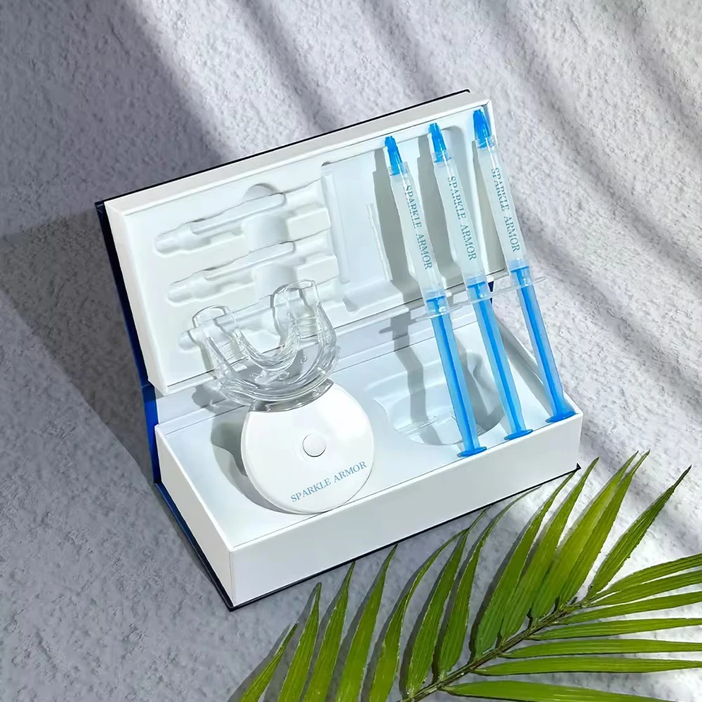 Customized Non Peroxide PAP Teeth Whitening Gel Kit Leds Cold Blue Light Device For Salon