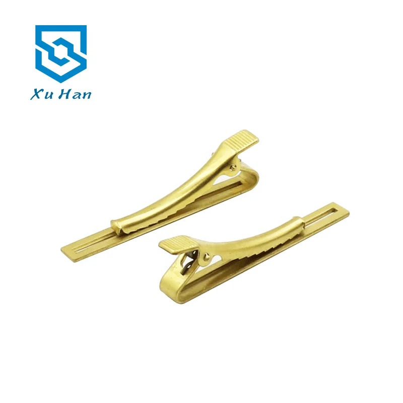 Оптовая продажа, высококачественный металлический латунный зажим для галстука с длинным отверстием