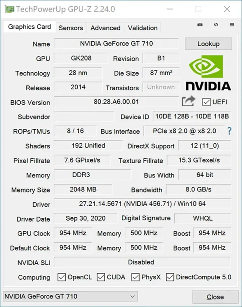 PCWINMAX OEM Support Geforce GT 710 730 1030 Low Profile 1GB 2GB 4GB Graphics Video Card Original GPU for Office Desktop