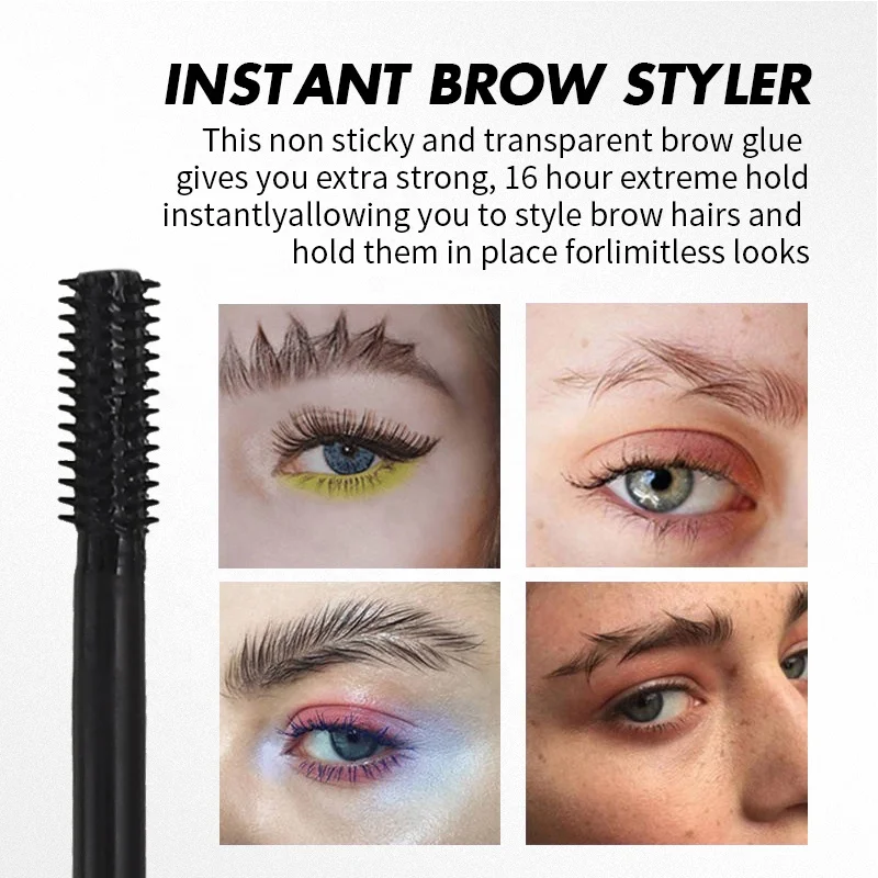 Low MOQ Custom Your Own Logo Best New Grey Tube Brow Freeze Wax Gel Long Lasting Dry Fast Waterproof Liquid Clear Eyebrow Gel
