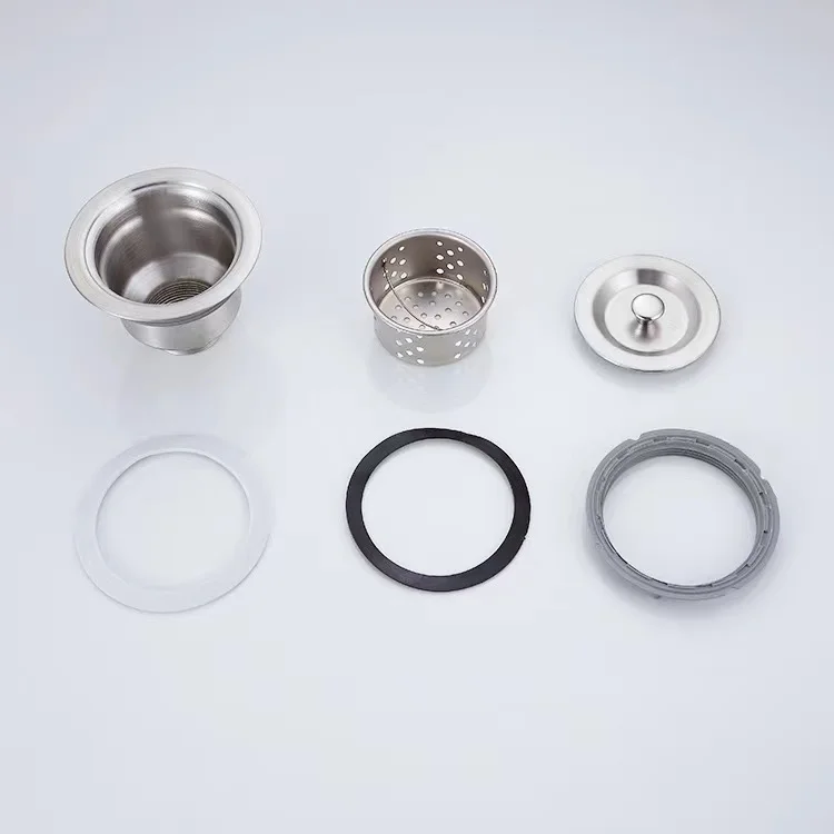 Premium Stainless Steel Single S-Curved Kitchen Sink Strainer Flexible Drainage Waste Drainer Without Overflow Pipe