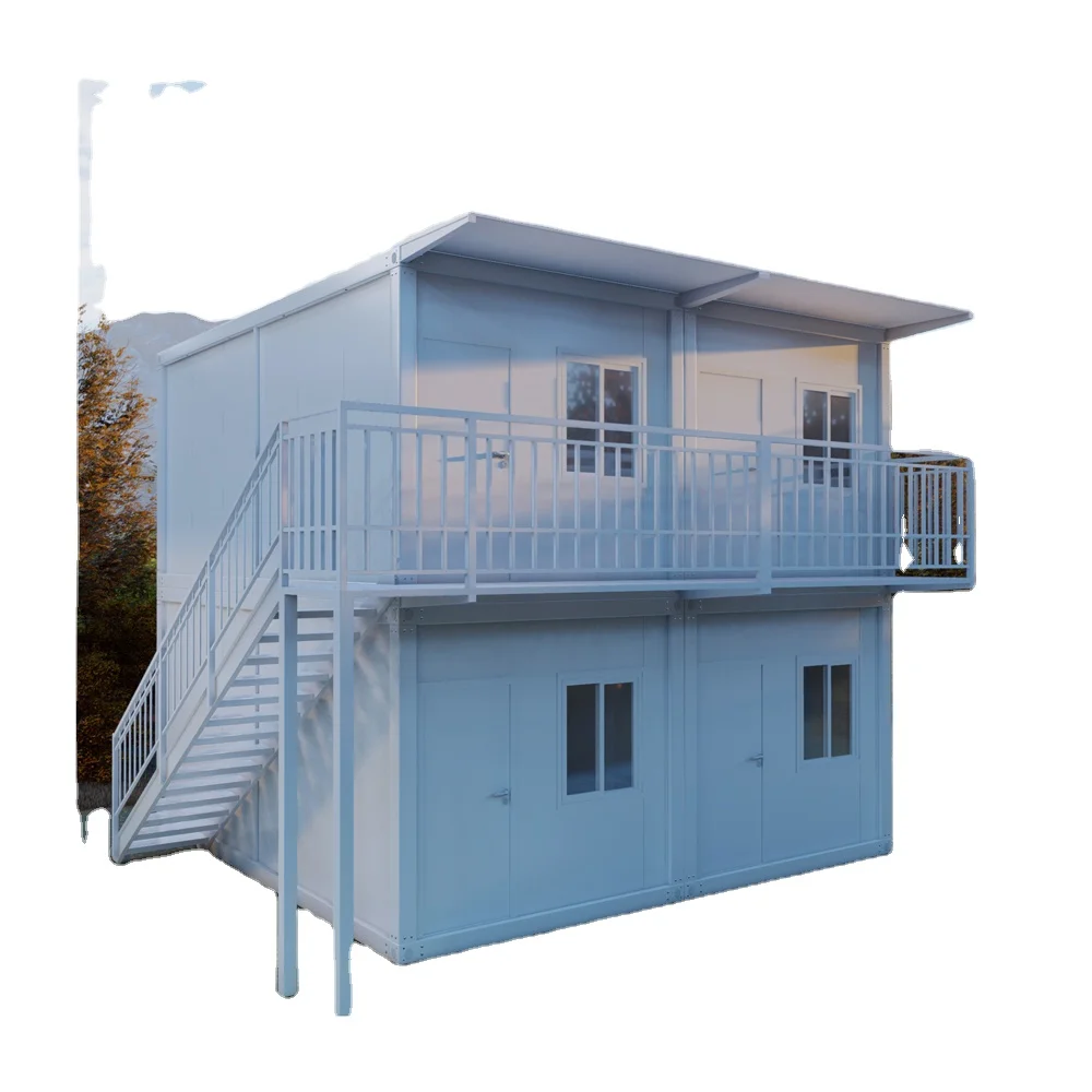 Custom Style Expandable 20ft 40ft Two Floors Container  Modular House With doors and Windows For Office