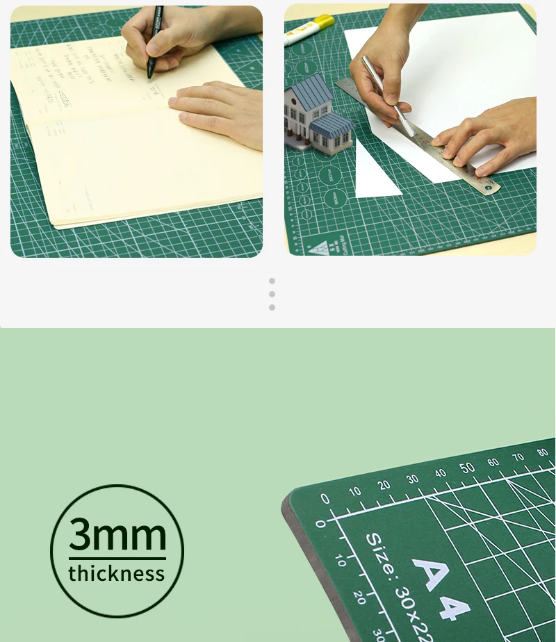 A2 A3 A4 A5 Self-Healing PVC Cutting Mat Non-Slip and Environment-Friendly for Sewing and Scrapbooking