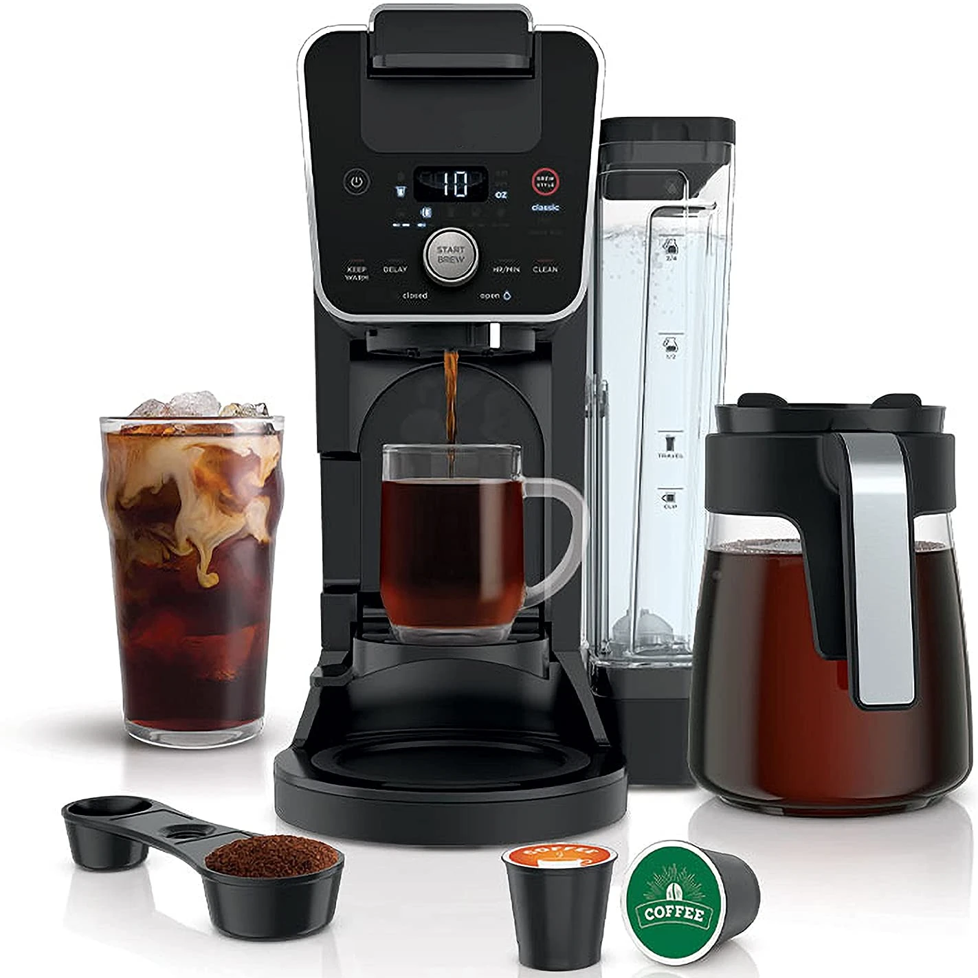 Professional Multi Size Auto Single Serve Dualbrew Smart Automatic 12 Cups Coffee Maker Machine