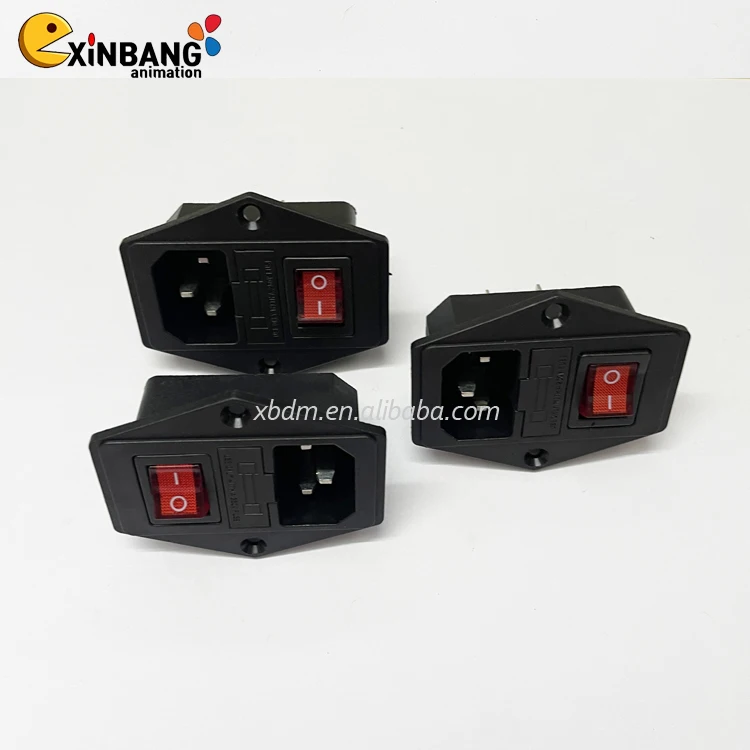 Sales of high-quality 3-pin 10A 250V power switch, including fuse