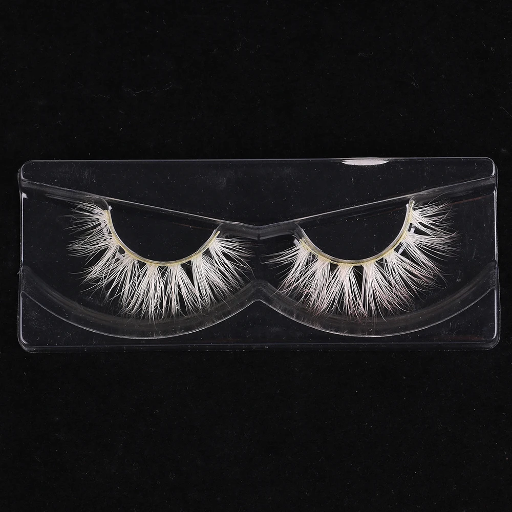 
Hand made 3D mink strip eyelashes White false eyelashes for sale 