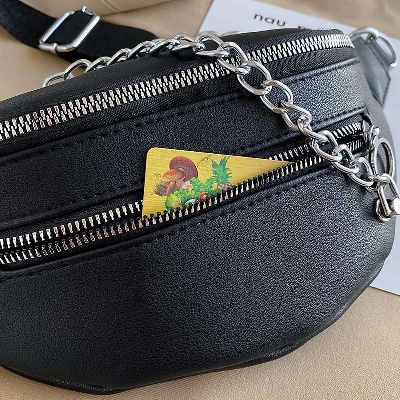 Wholesale Women PU Leather Waist Belt Wallet  Fanny Pack Bag