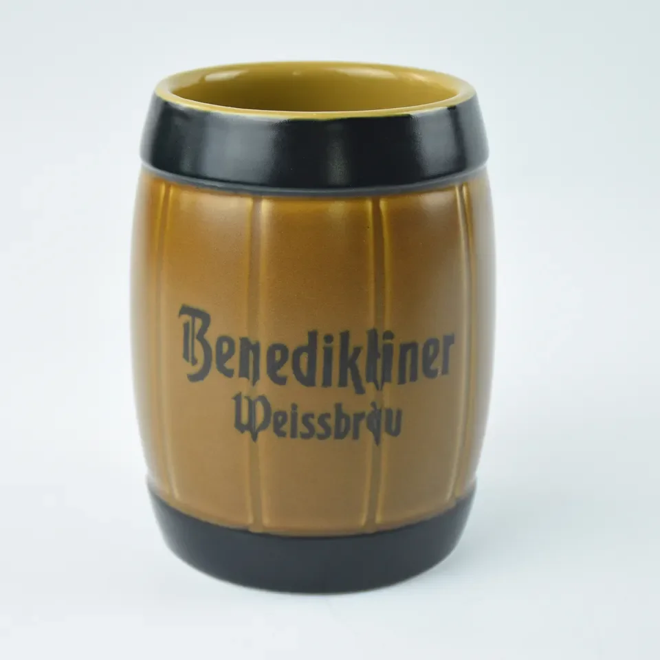 Хит продаж, индивидуальная керамическая кружка для пива в форме ведра с логотипом, немецкая кружка для пива на заказ