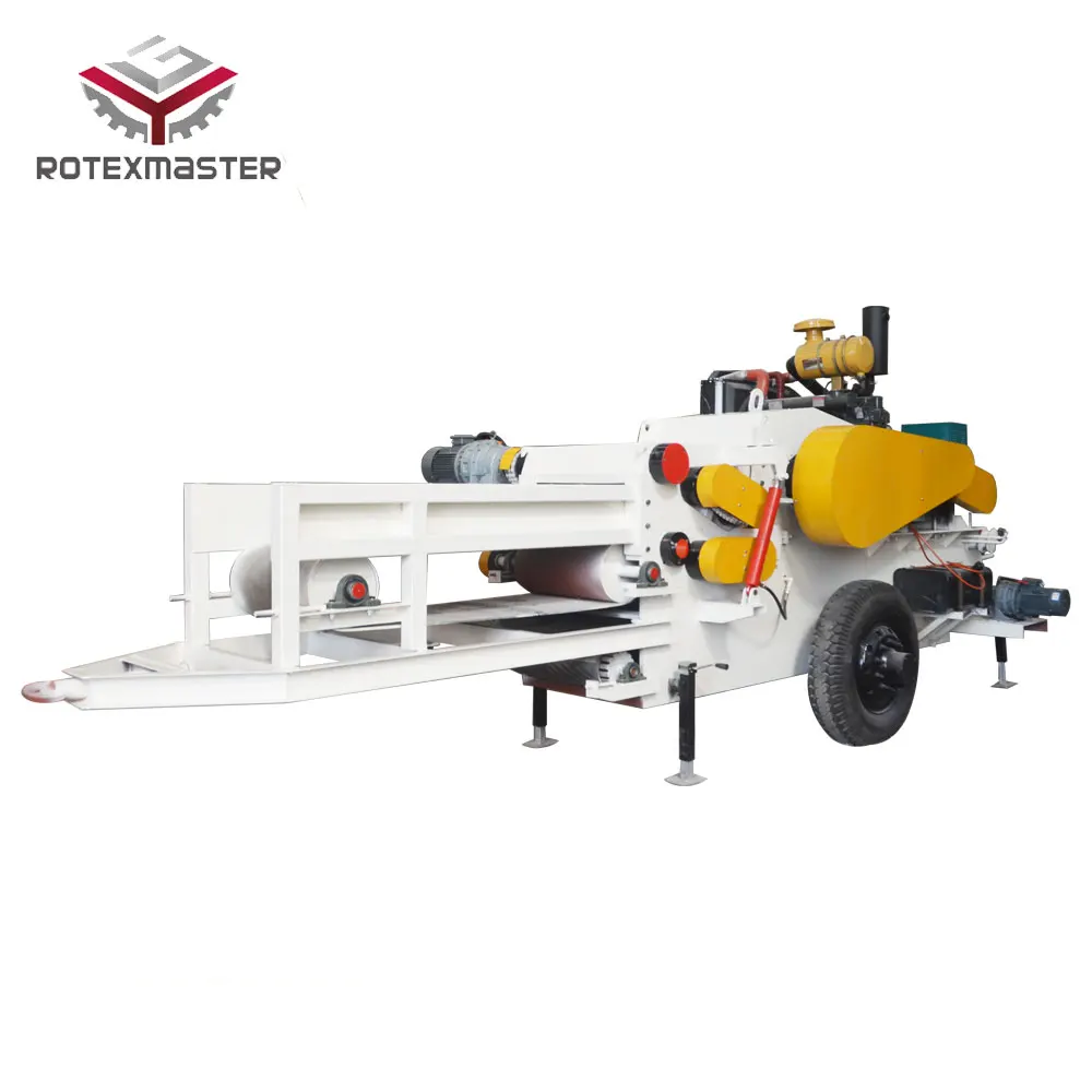 220KW 6-10T/H Large Capacity Mobile Diesel Engine Wood Chipper Machine