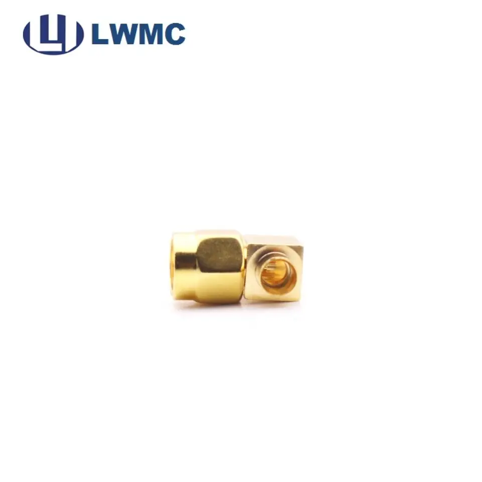 wholesale 50 ohm  SMA right angle male female solder for .141 cable
