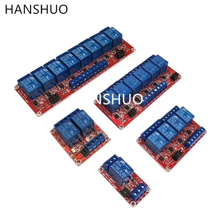 1/2/4/6/8 Channel Relay Module Optocoupler Isolation High/Low Level Trigger 5V 12V 24V