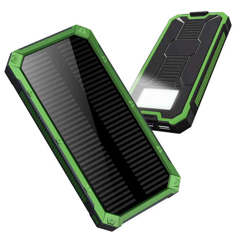 LAIMODA pawar portable power bank chargers mobile solar charger 10000mah portable power bank solar phone charger with Led light