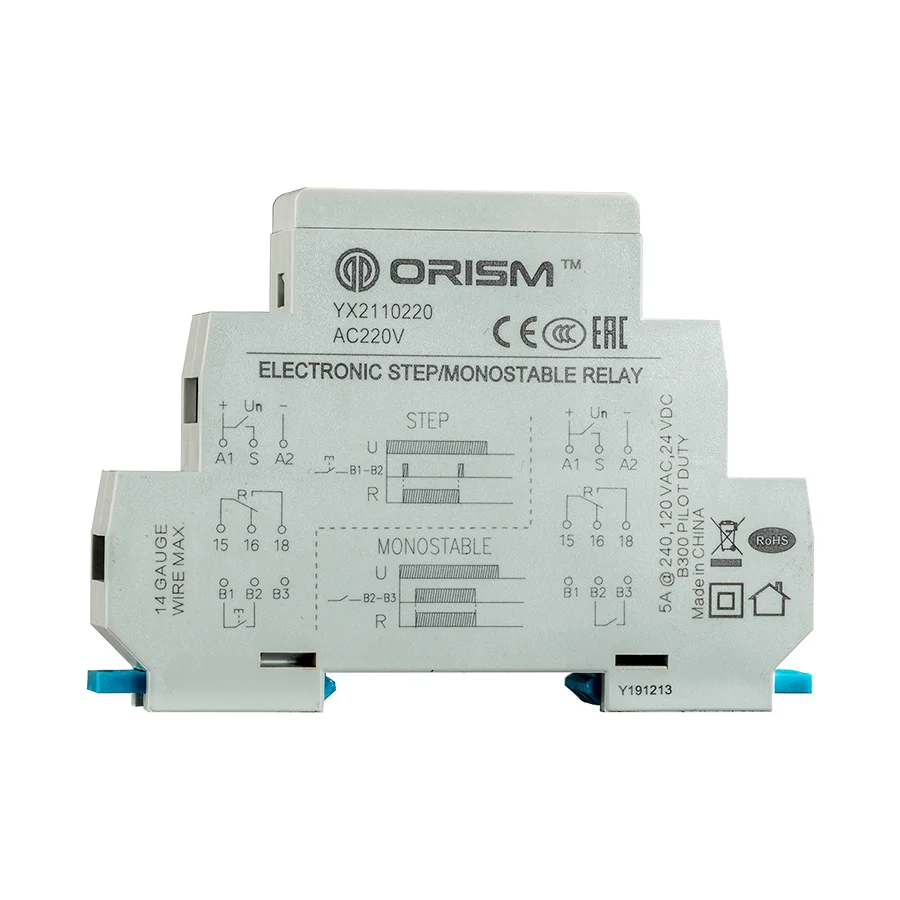 
Factory Price YX2110 5A 12VAC Quiet Operation Electronic Step/ Monostable Relays SPDT Timer 