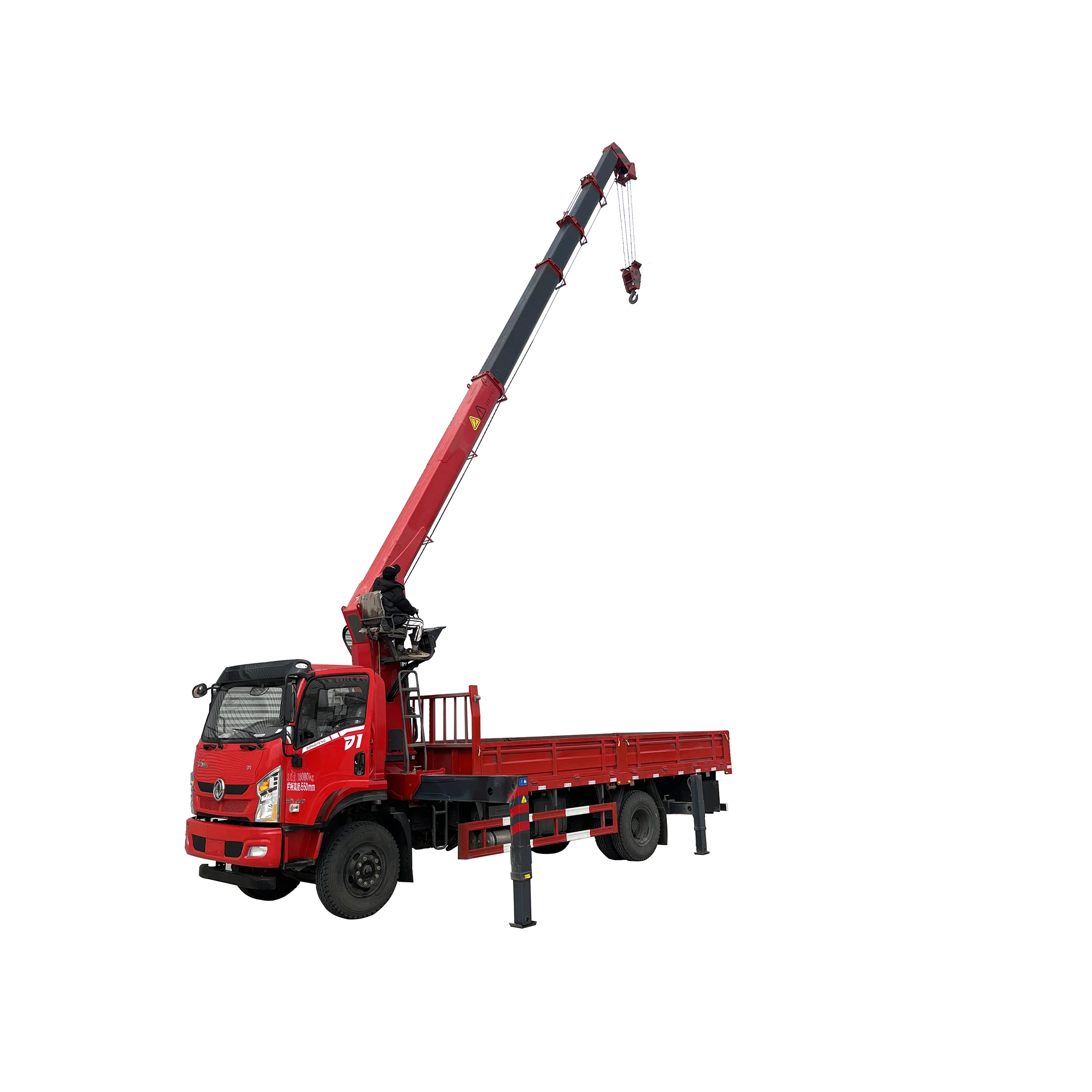 Hot-Selling Russian Hydraulic 8-Ton Telescopic Straight-Arm Vehicle-Mounted Mobile Truck Crane With Work Basket