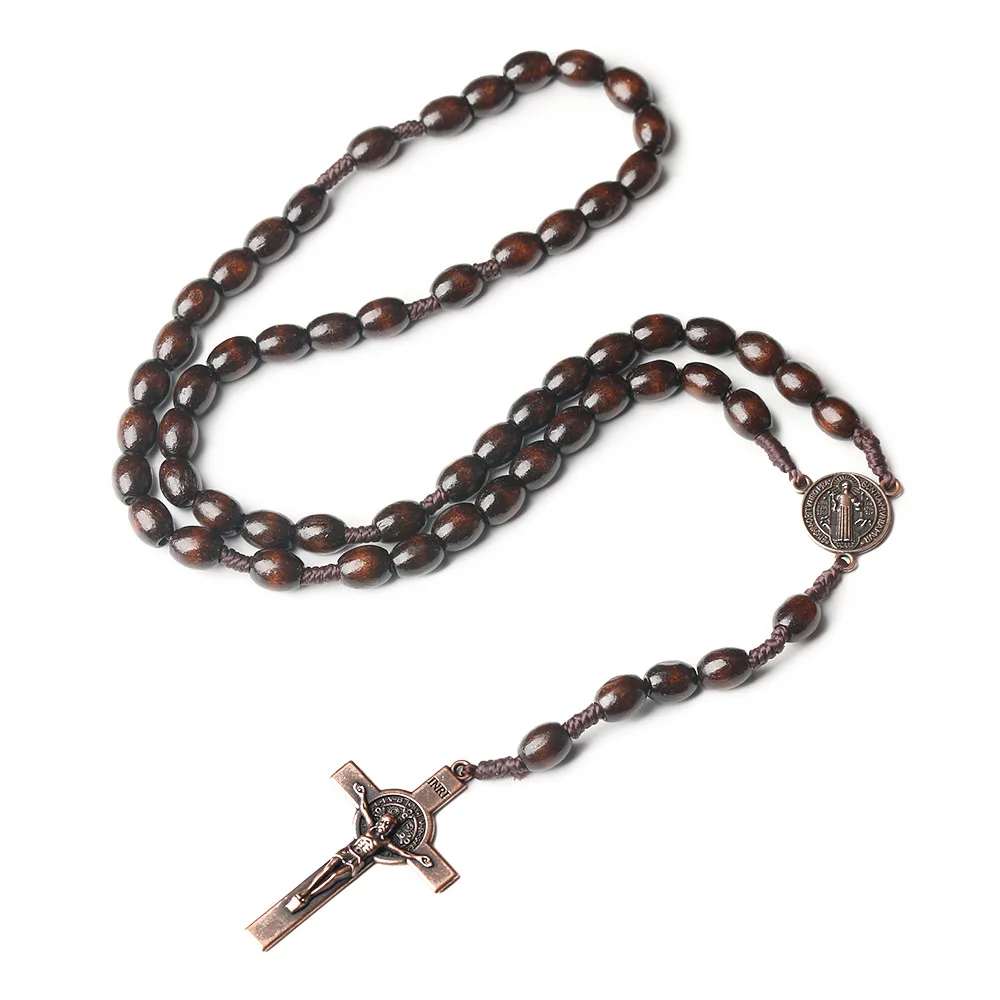 Handmade Rosary beads Prayer Bracelets Easter Church Gift jesus cross necklace