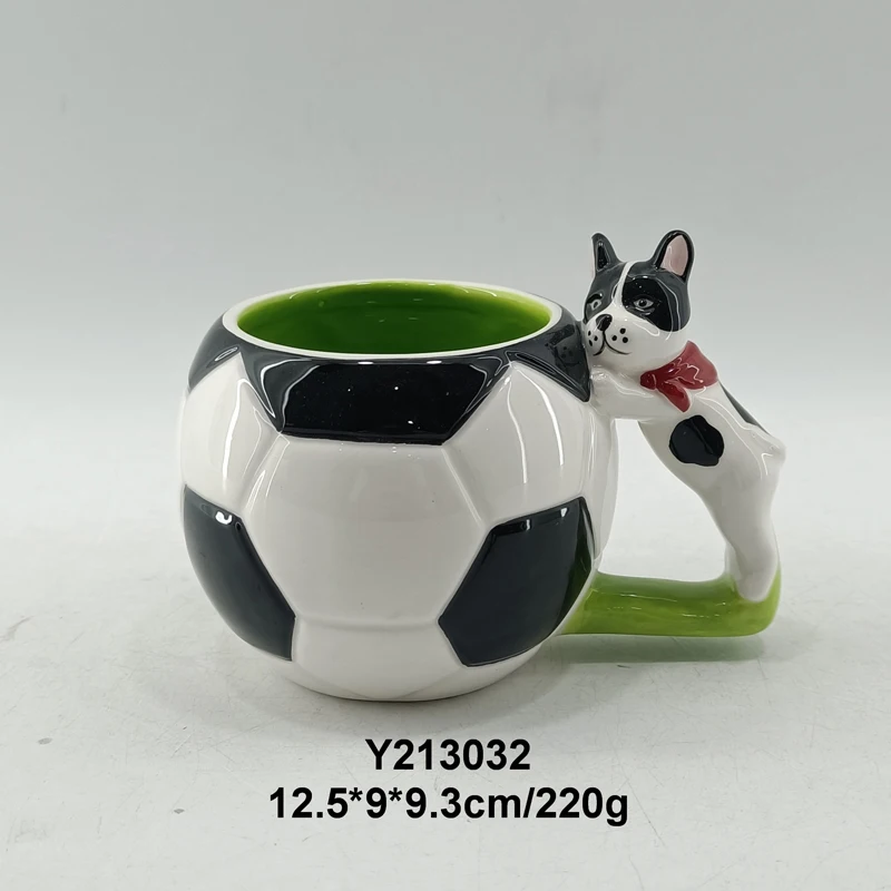 3D Basketball Honeycomb Football Rugby Baseball Grenade Shape Hand Painted Ceramic Mug for Coffee Milk Tea