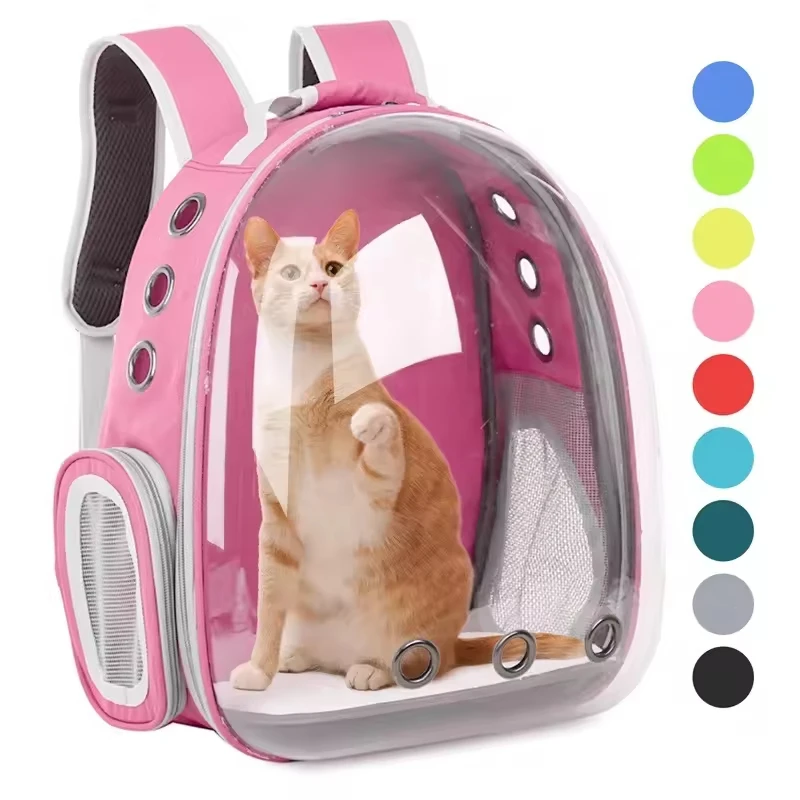 Wholesale Hot sale  Portable Transparent Breathable Capsule Travel Pet Cat Carrier Backpack Bubble Bag Pet backpack