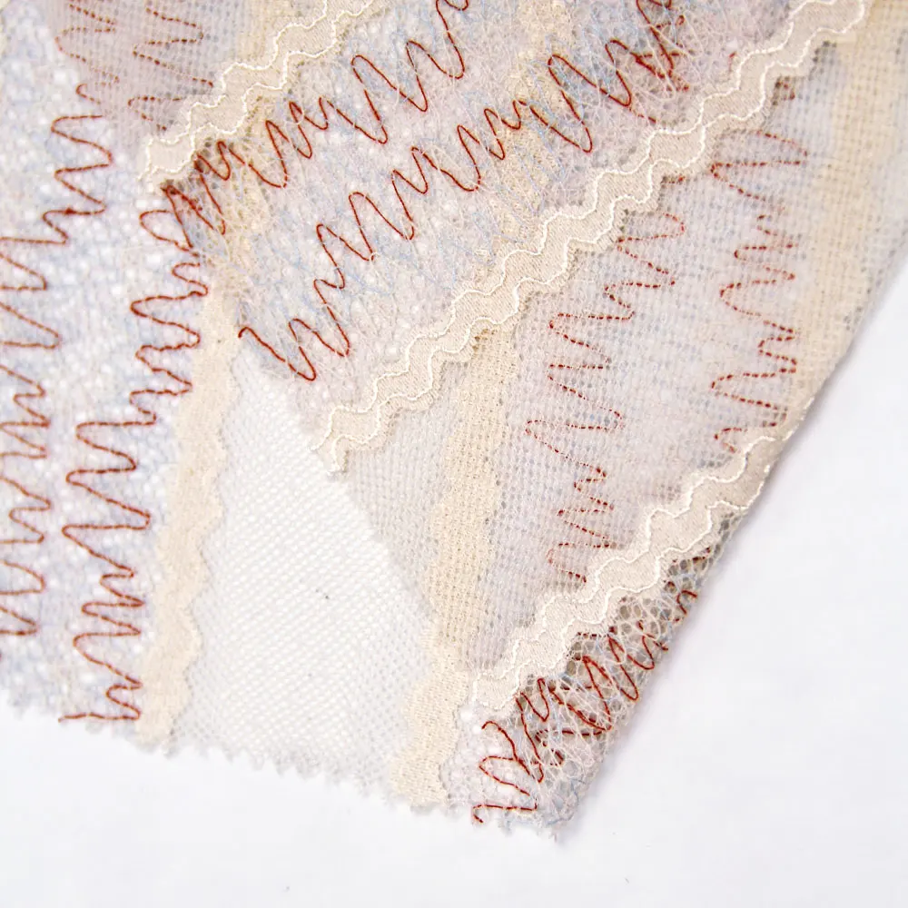 Elegant 100% Nylon Bridal Lace Embroidery Fabric Manufacturer Embroidered Mesh Fabric for Wedding Dress