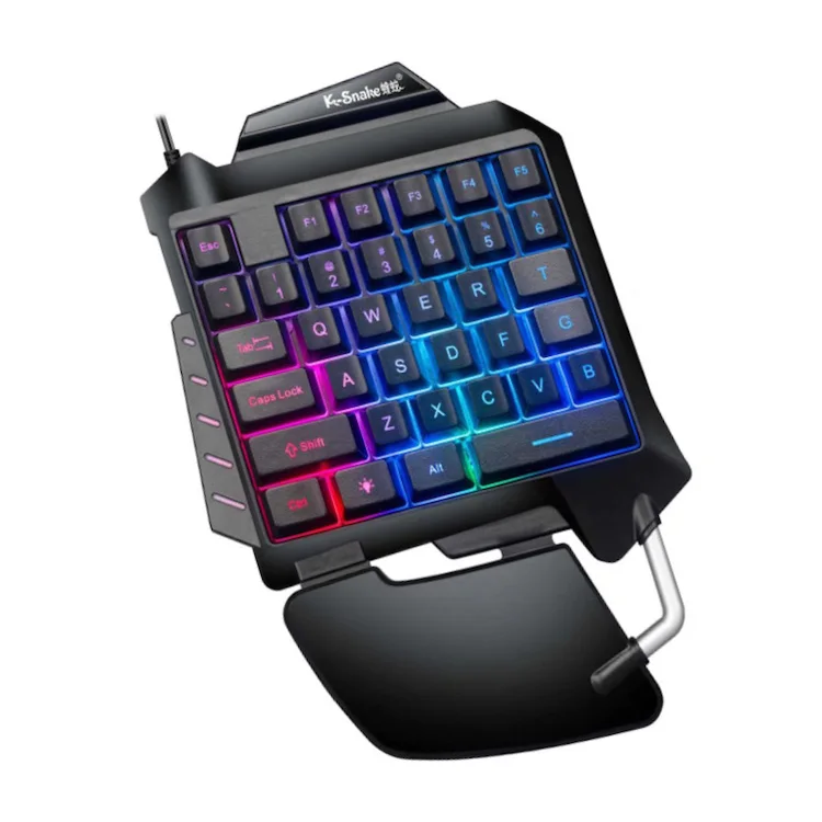 ZHENPIN G92 Gaming Keyboard Dazzle Color USB Wired Mechanical One Handed Keyboard