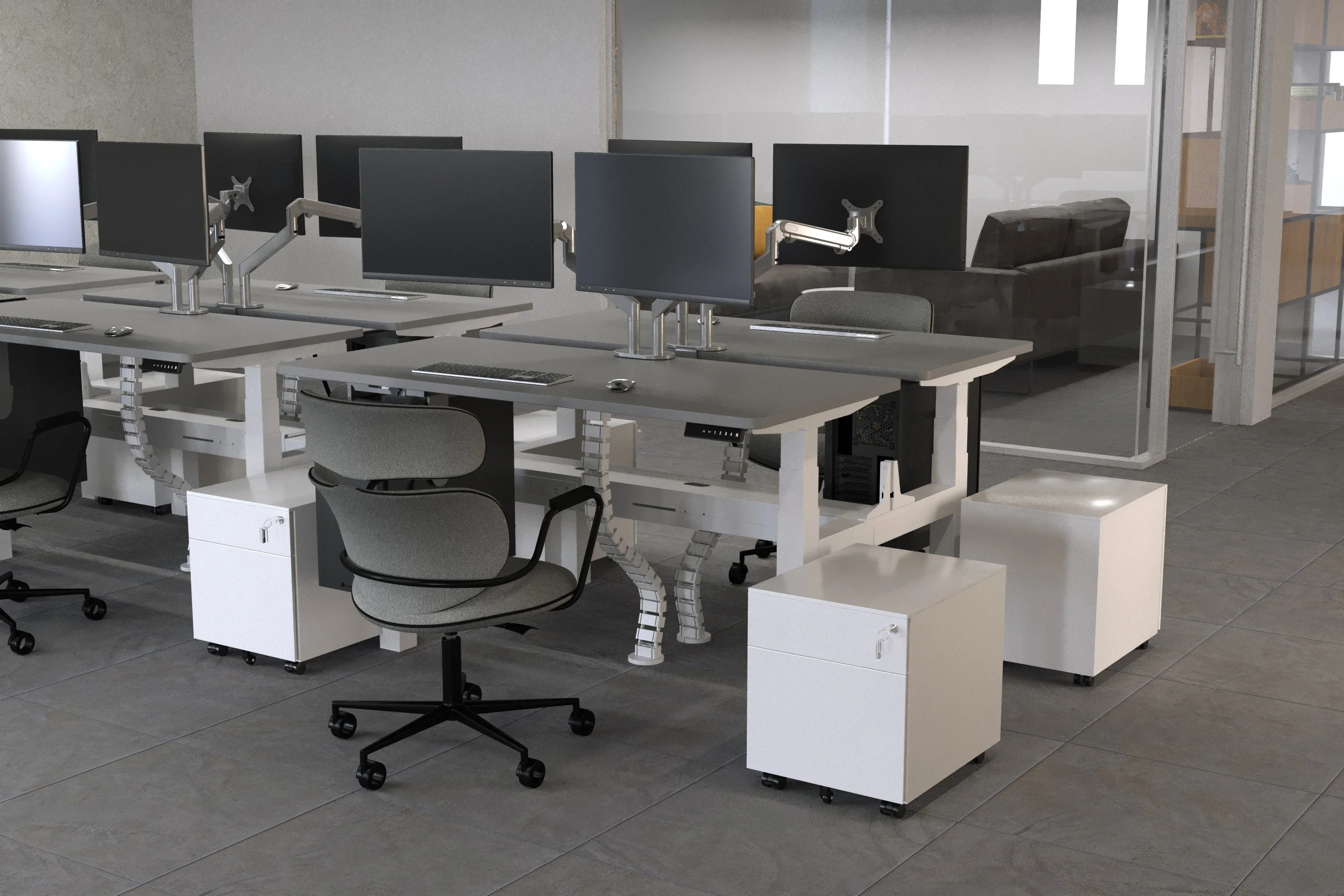 Office furniture equipment 3 drawers cabinet filing cabinet for A4 File steel metal Cabinet Mobile Pedestal moving storage