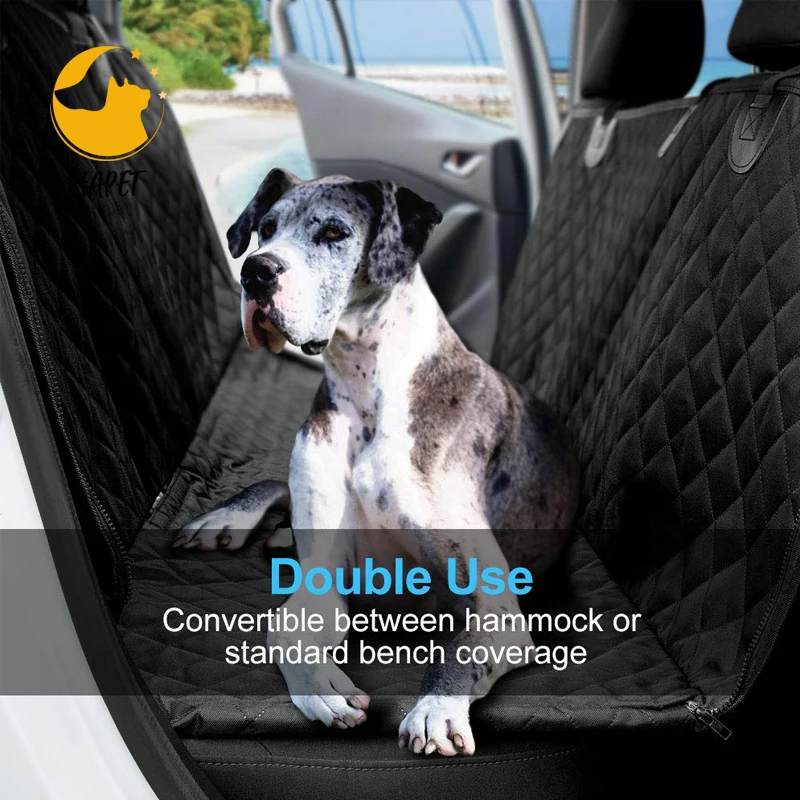 Dog Car Seat Cover for Back Seat Waterproof Seat Protector Scratchproof With Side-Flaps Nonslip Hammock Exlarge Protector Cover