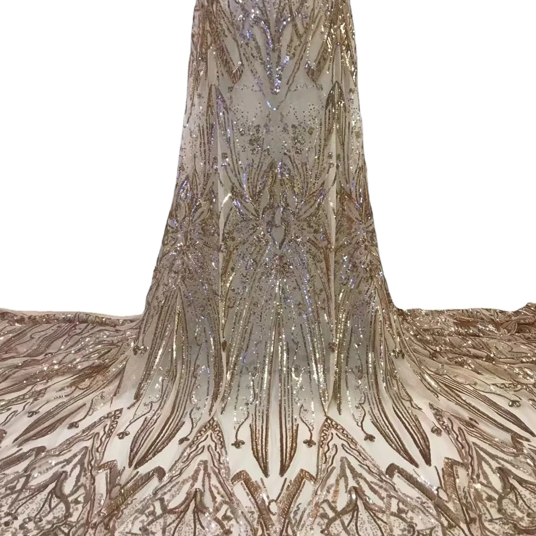 dresses new arrivals 2023 bridal fabric luxury embroidery beads sequins wholesale price sequin lace fabric embroidery