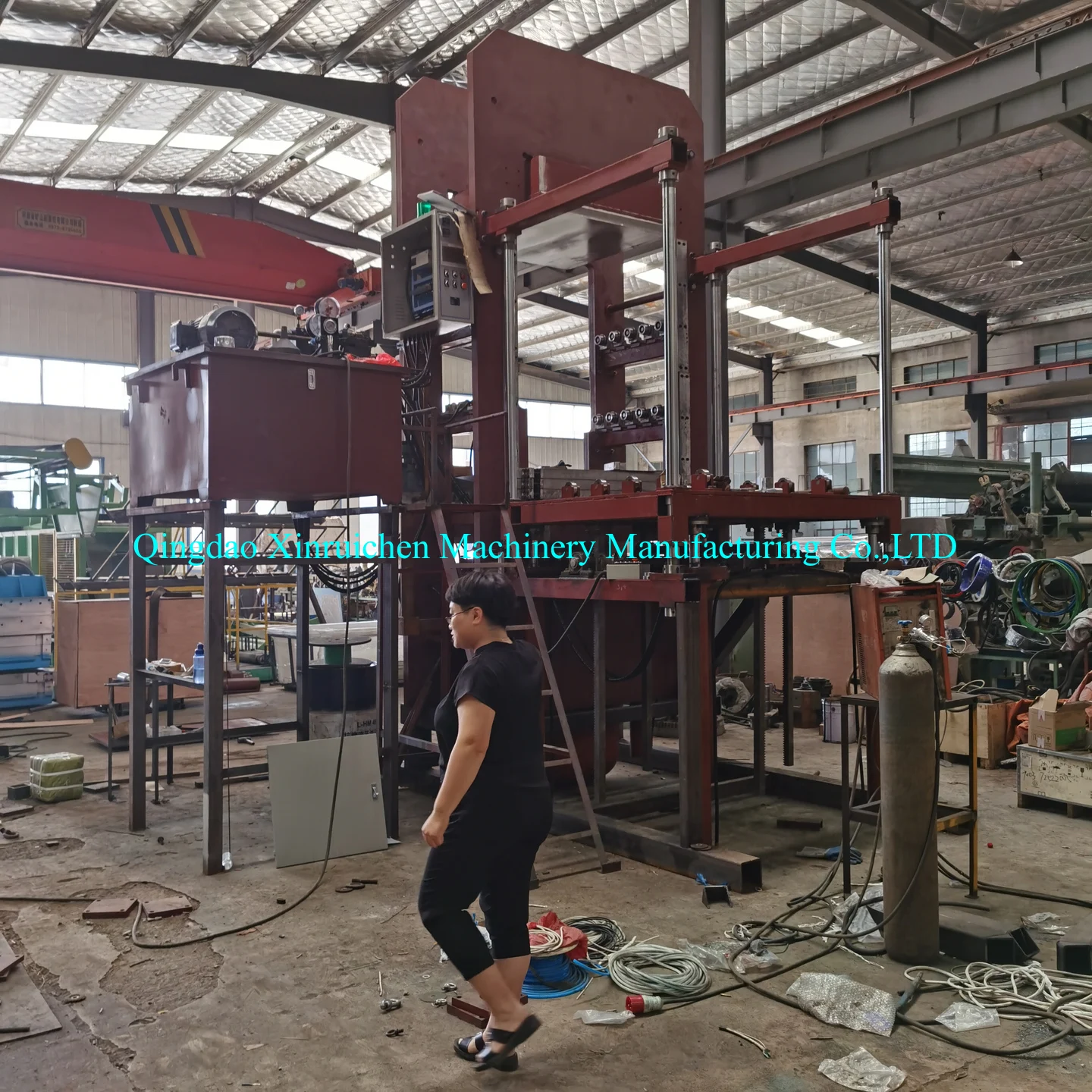 mobile hydraulic press machine on forklift solid tire replacement changer for sale