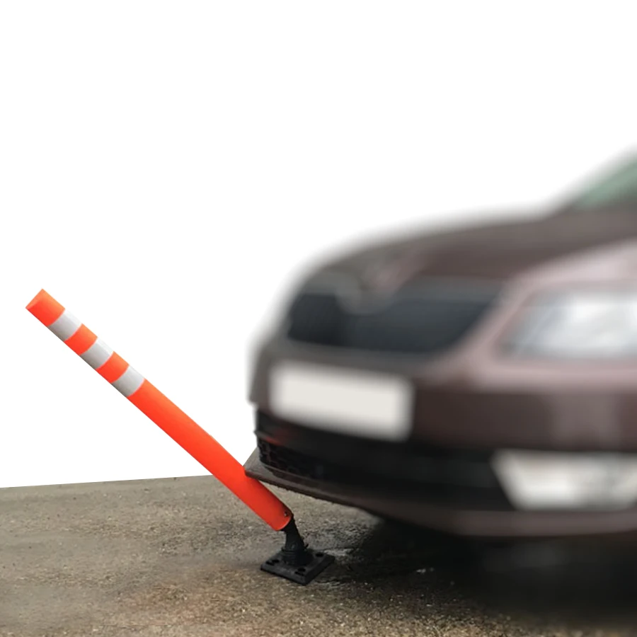 Road Safety Flexible Warning Post With Rubber Base Road Bollard Reflective Delineator Post Road Traffic Marker Post Bollard