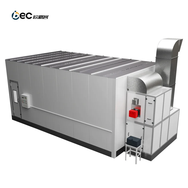 OBEC down draft paint booth dry spray painting platform powder coating oven drying room open face dry filter spray booth