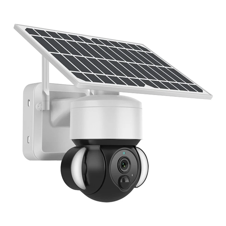 Indoor/outdoor night vision 360 solar wifi cctv surveillance ip cameras solar with spotlight