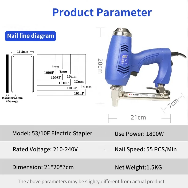 XINYI 53/10F staples tacker 1014F AC electric stapler gun machine manual staple gun tacker