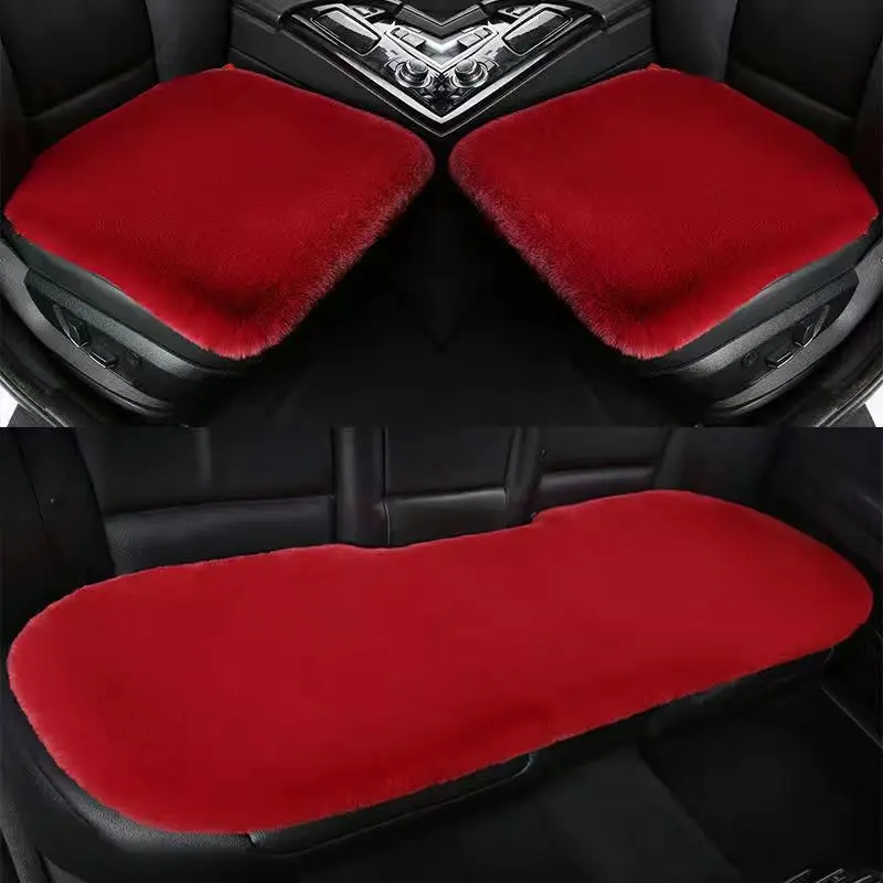 Luxurious faux rabbit fur Car Seat Cover for Auto Interior Accessories with Soft Fluffy Wool Eco-Friendly Natural Fur Non-Slip