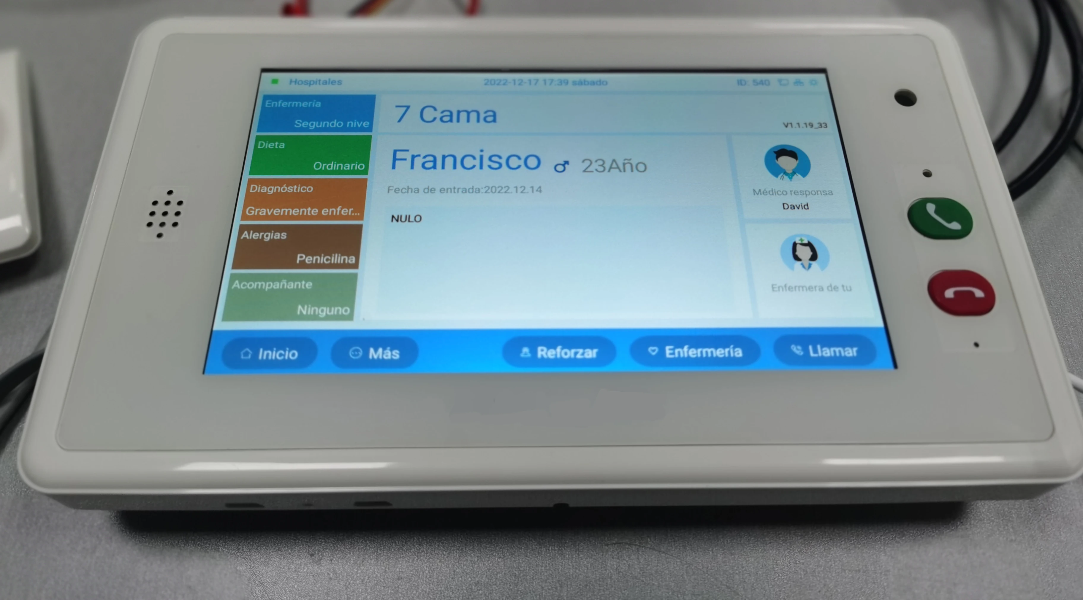 hospital patient IP wired wireless nurse call system