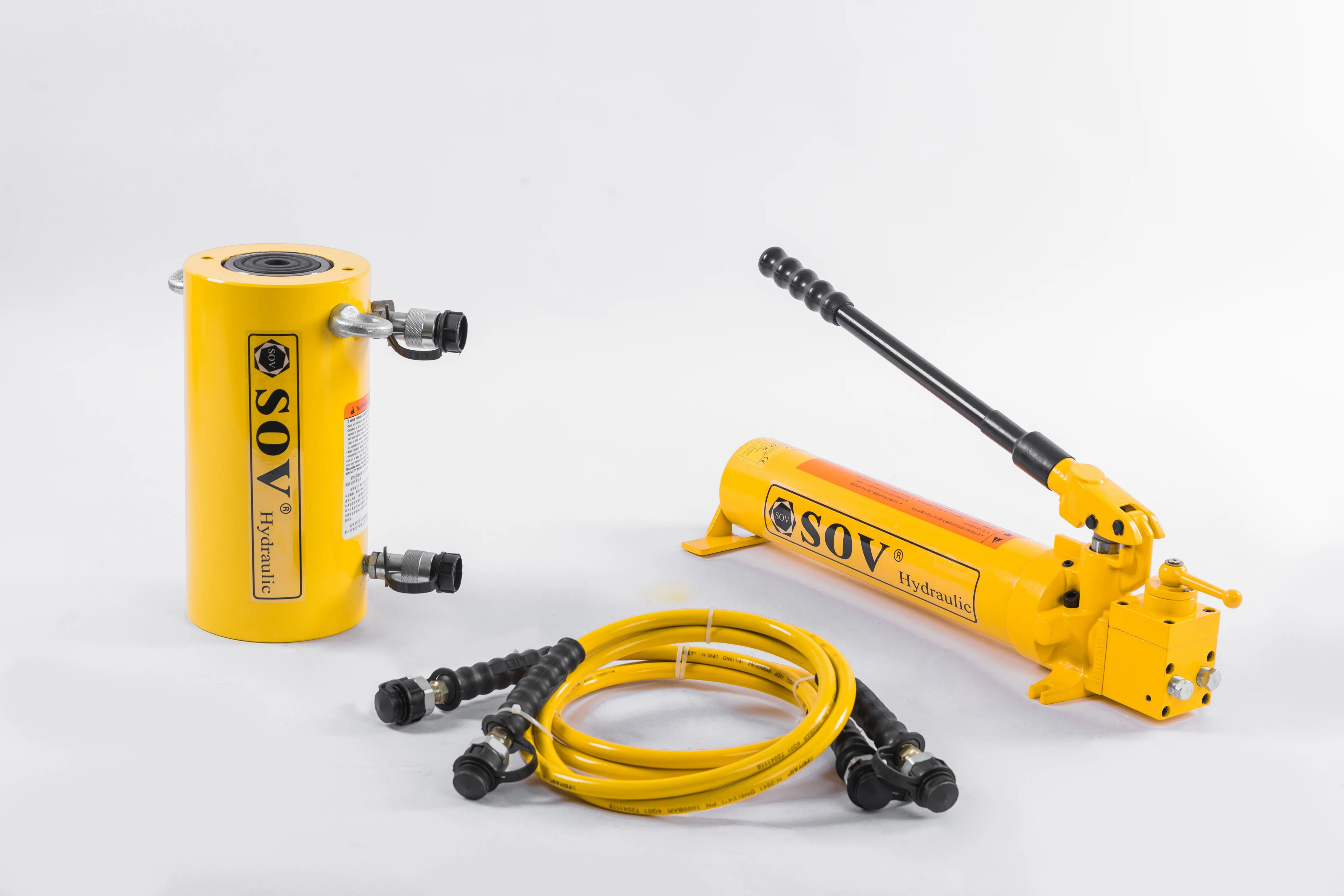 Shanghai SOV HOT SALE CLRG-10012 Double Acting High Tonnage Hydraulic Jack for Heavy Lifting