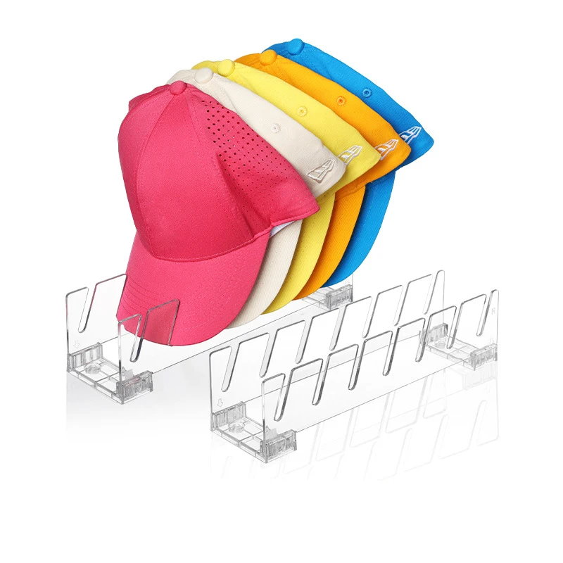 New Acrylic Baseball Hat Holder Display Stand Rack And Plastic Clear Baseball Cap Organizer Display Shelf For Baseball Caps 1PC