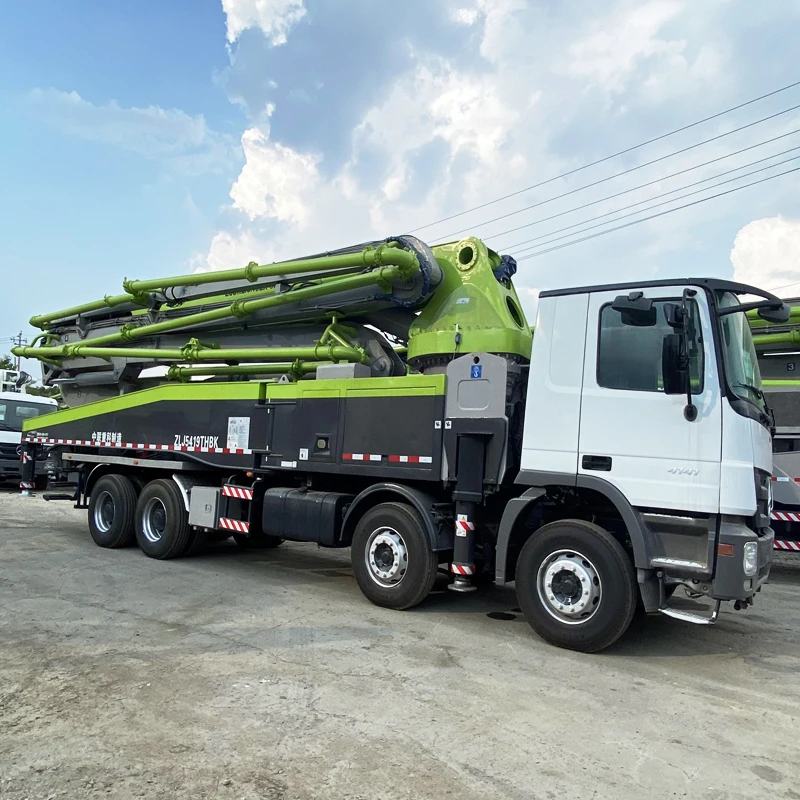 Good condition Zoomlion benz 52m mercedes refurbished concrete pump truck