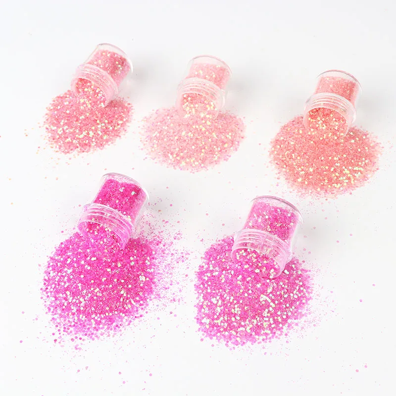 Wholesale High Quality pink Block Blend Polyester Bulk Cosmetics Holographic Glitter for Nail Art, Holiday Decorations