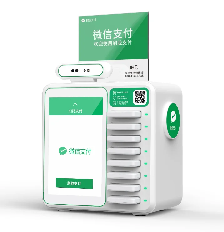 
8 port custom logo rent advertising rental shared power bank kiosk with 8 sharing power banks for Meeting Cafe Bar Scenic Spots 