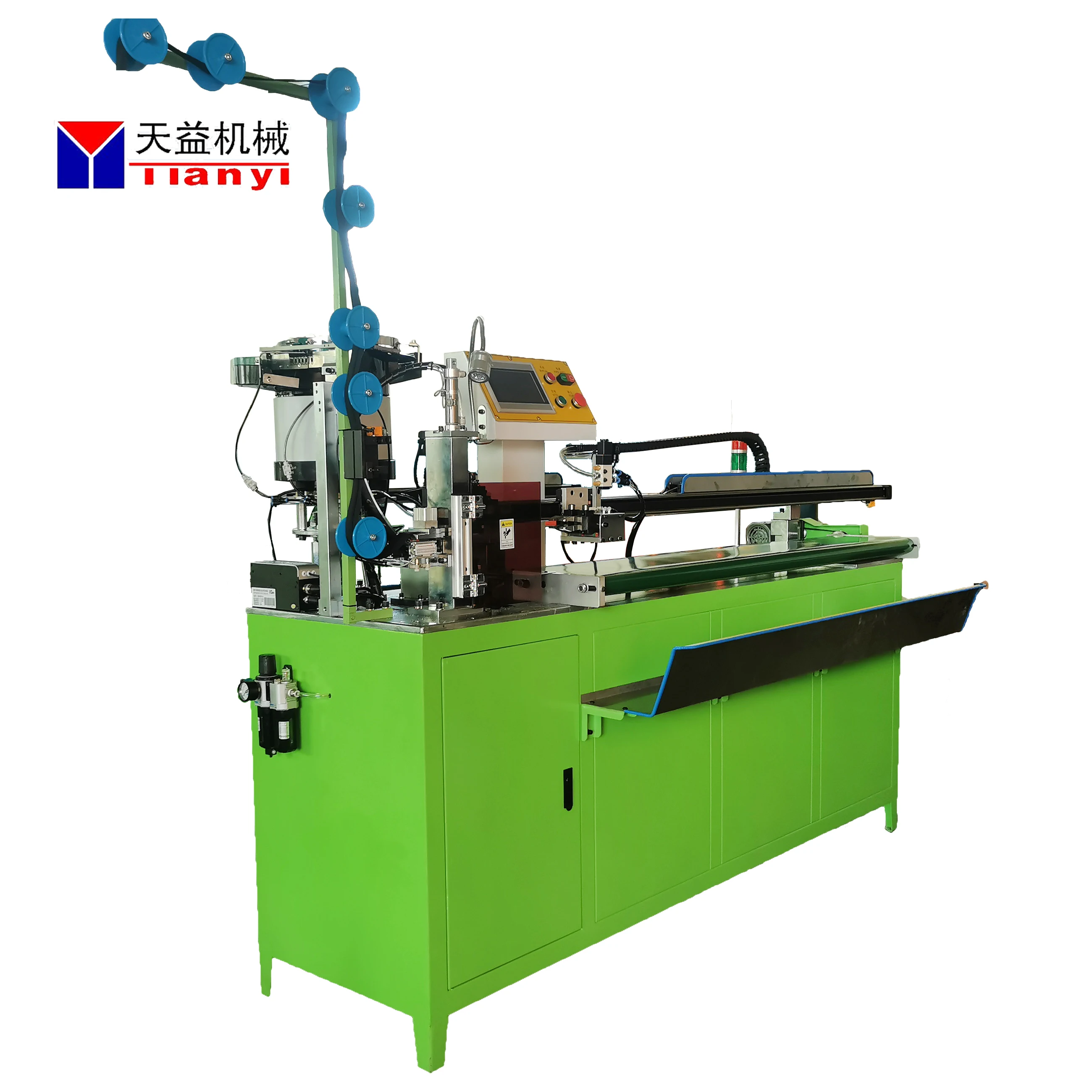 Auto Slider Mounting Zipper Cutting Machine 3 in 1 zipper machine for bags and suitcases zipper