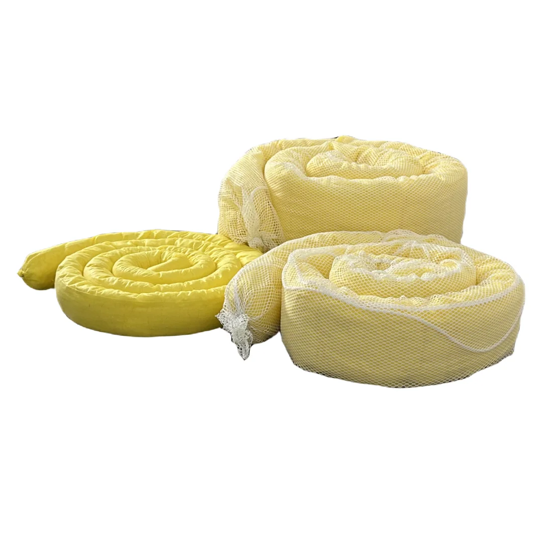 Chemical Spill Cleanup Sorbent Booms Chemical Containment Barriers