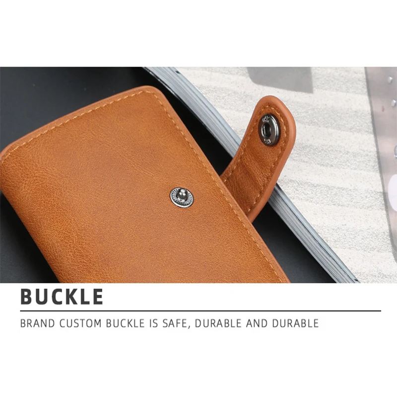 RFID Blocking Function PU Leather Credit Card Holder Automatic Pop Up Aluminium ID Card Holder Wallet for men