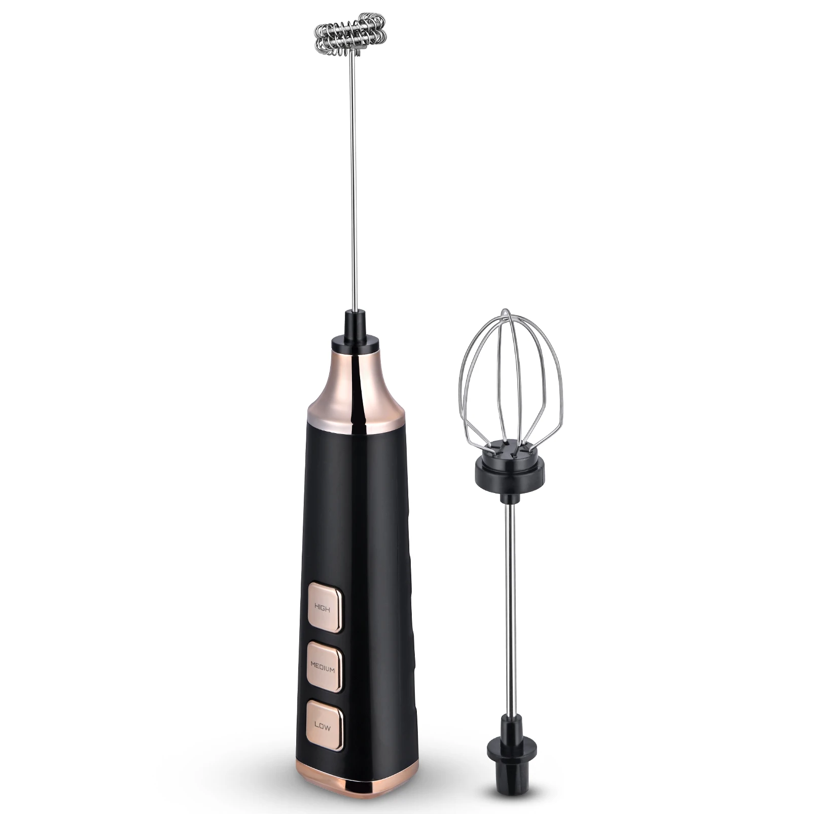 Stainless Steel 304 Handheld Milk Frother Foam Maker Whisks Detachable Design Build in 1800mAh Battery