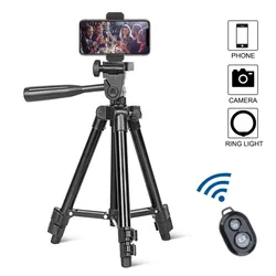 Carry Bag Aluminum alloy mobile phone camera tripod mobile phone live broadcast bracket with rotatable/ Wireless remote control