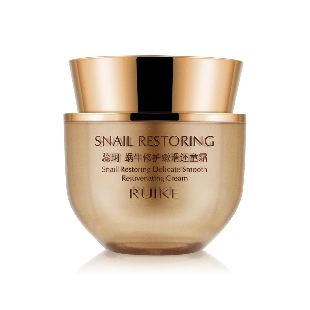 Private label silk brightening nourishing snail repair cream skin smooth anti-wrinkle collagen face cream