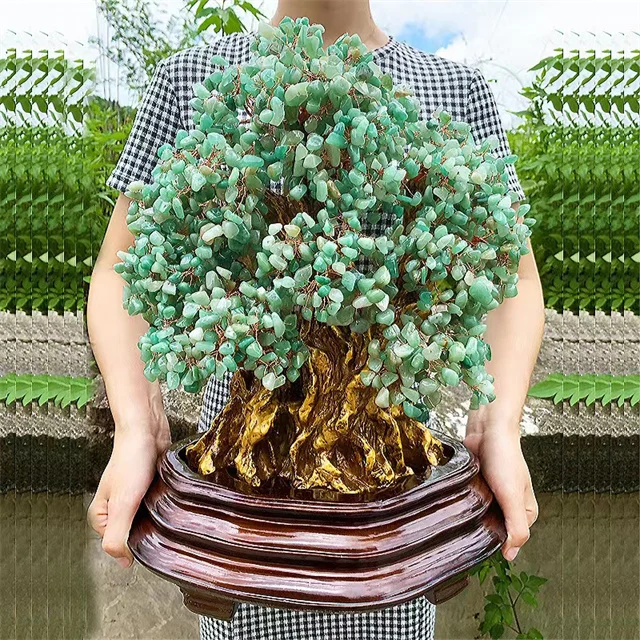 Feng shui spiritual Semi-Precious Crystal HEAL fortune Crafts natur mixed amethyst money tree crystal stones for Decor