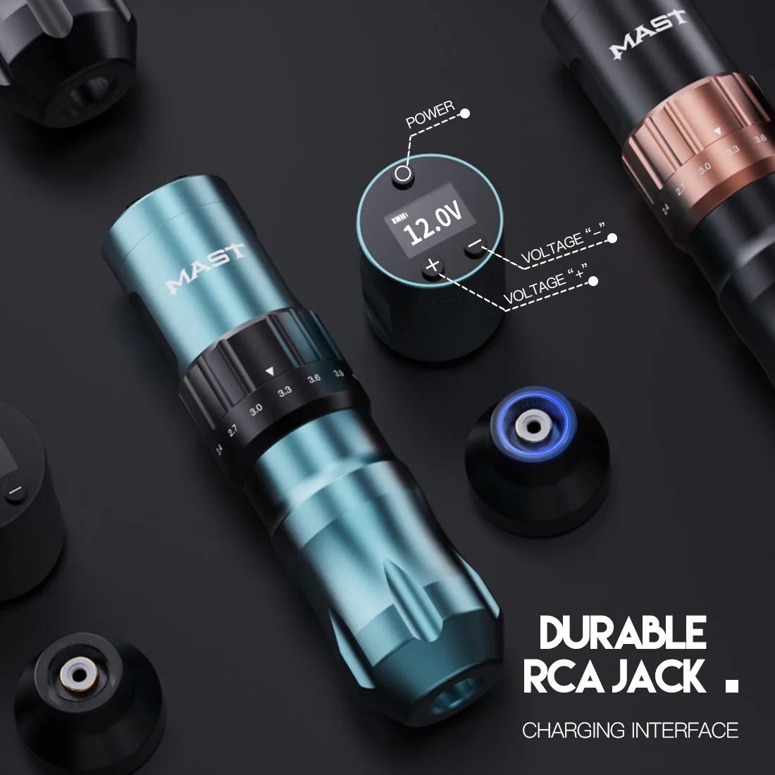 MAST Fold 2 Tattoo pen wholesale price wireless tattoo eyebrow  machine with large capacity battery